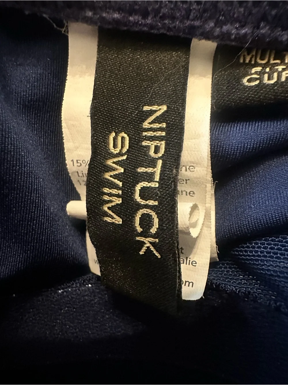 NIPTUCK One Piece Swimsuit Womens Size 8 Multi Cup Fit - Navy Blue White Stripe